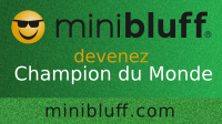 Claudine joue au Minibluff